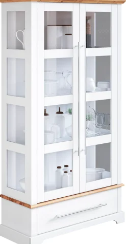 OTTO home Vitrine »Melissa« Höhe 169 cm, Breite 94 cm, 2-türig, Kiefer massiv, FSC®