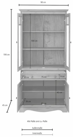 OTTO home Vitrine »Melissa« Höhe 190 cm