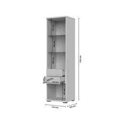 OTTO home Vitrine »Opera, Showcase mit Parsol-Sicherheitsglas im modernen Look« UV lackiert, Soft Close Funktion, Höhenverstellbare Füße