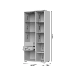OTTO home Vitrine »Opera, Showcase mit Parsol-Sicherheitsglas im modernen Look« UV lackiert, Soft Close Funktion, Höhenverstellbare Füße