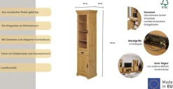 OTTO home Vitrine »Rügen« zertifiziertes Massivholz, Höhe 192 cm, im Landhausstil