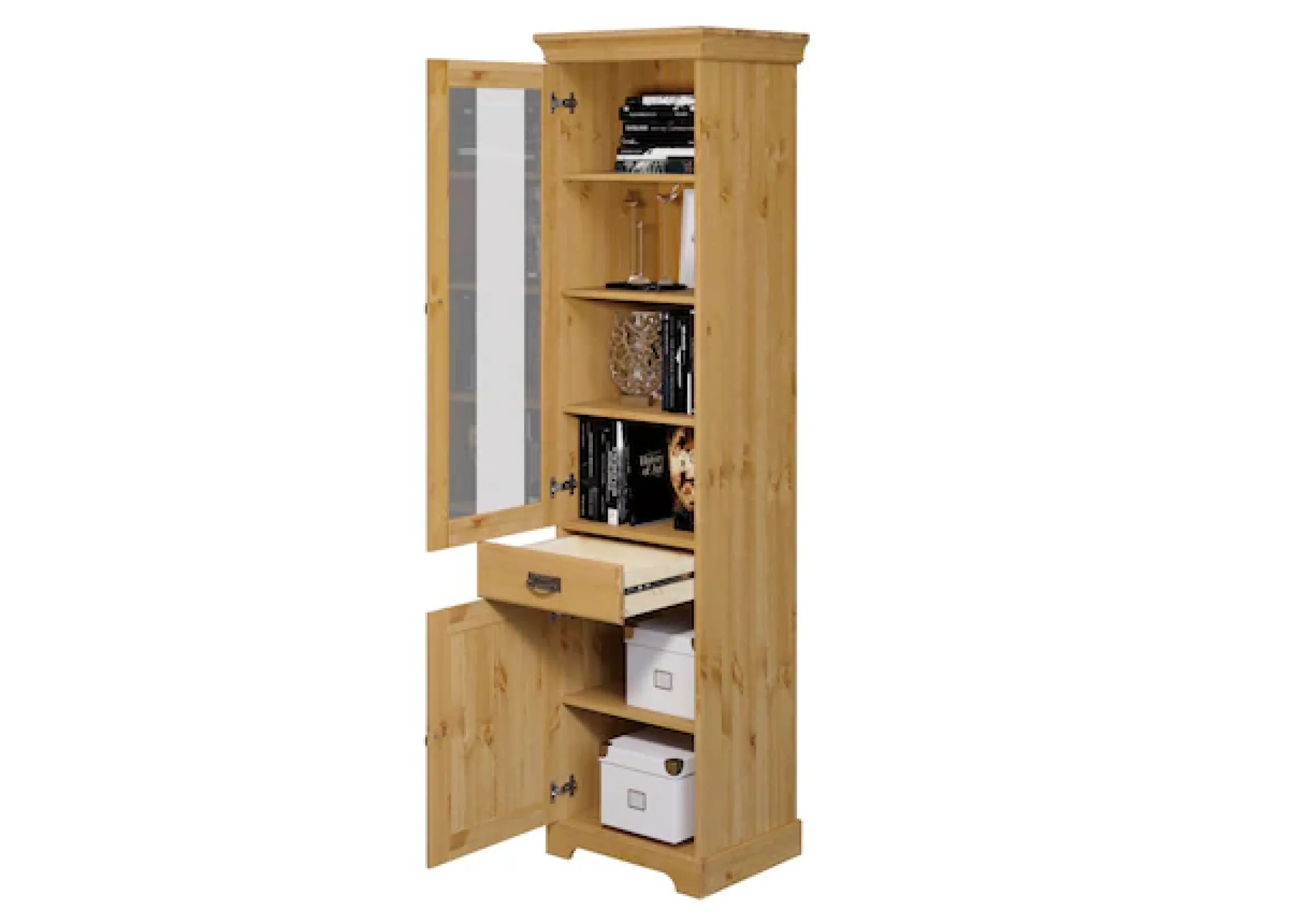 OTTO home Vitrine »Rügen« zertifiziertes Massivholz, Höhe 192 cm, im Landhausstil