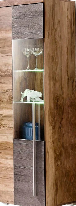 OTTO home Vitrine »Roger,Höhe 160cm stilvolle Glasvitrine mit verstellbare Glasböden« Standvitrine 1Trg, viel Stauraum, ohne Beleuchtung
