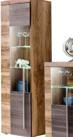 OTTO home Vitrine »Roger,Höhe 160cm stilvolle Glasvitrine mit verstellbare Glasböden« Standvitrine 1Trg, viel Stauraum, ohne Beleuchtung
