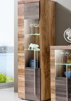 OTTO home Vitrine »Roger,Höhe 160cm stilvolle Glasvitrine mit verstellbare Glasböden« Standvitrine 1Trg, viel Stauraum, ohne Beleuchtung