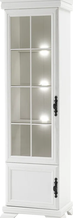 OTTO home Vitrine »Royal, Standvitrine, eleganter Vitrinenschrank, Glasvitrine« im Laushausstil, ausreichend Stauraum, Metallgriffe, 192 cm hoch