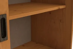 OTTO home Vitrine »Schröder« mit 2+2 Schiebetüren, aus massivem Kiefernholz, Breite 114 cm