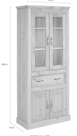 OTTO home Vitrine »Selma« Höhe 180 cm (2-trg.)