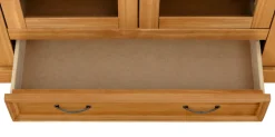 OTTO home Vitrine »Selma Highboard« aus massivem Kiefernholz, mit Griffen aus antikisiertem Metall