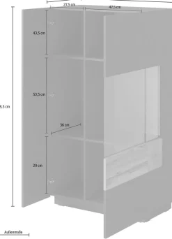 OTTO home Vitrine »SILKE« Höhe 138,5 cm