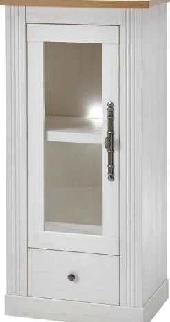 OTTO home Vitrine »Westminster, Hochschrank im Landhausstil, Glasvitrine, Stauraumelement« Metallgriffe, ausreichend Stauraum, in 2 Farben erhältlich