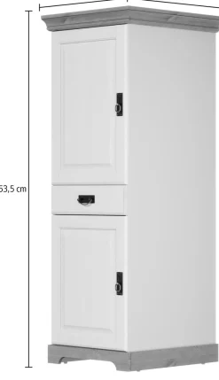 OTTO home Vorratsschrank »Rügen« Breite 47 cm, Kiefer massiv, 2 Türen, 1 Schubkasten