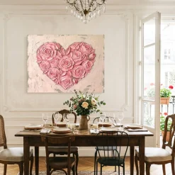 OTTO home Wandbild »Blumenherz in Struktur-Optik« Blumenbilder 1 Stk. tlg. in verschiedenen Größen
