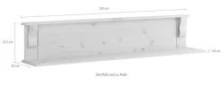 OTTO home Wandregal »Adele« Breite 120 cm, aus massiver Kiefer, FSC®