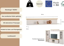 OTTO home Wandregal »Indra« aus massiver Kiefer, 120 cm breit