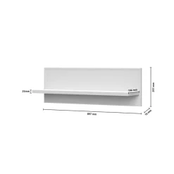 OTTO home Wandregal »Opera Schwebendes Regal, Wandkonsole, Wandboard« UV lackiert, Ablageboden, Wandmontiert,Breite 90 oder 120 cm