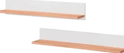 OTTO home Wandregal »Ribe,2er Set,teilmassiv mit massiver Ablagefläche, Breite: je 90 cm« 2 Stk. tlg. Ablageflächen in Massivholz