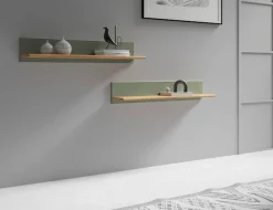 OTTO home Wandregal »Ribe,2er Set,teilmassiv mit massiver Ablagefläche, Breite: je 90 cm« Set, 2 Stk. tlg. Ablageflächen Eiche massiv