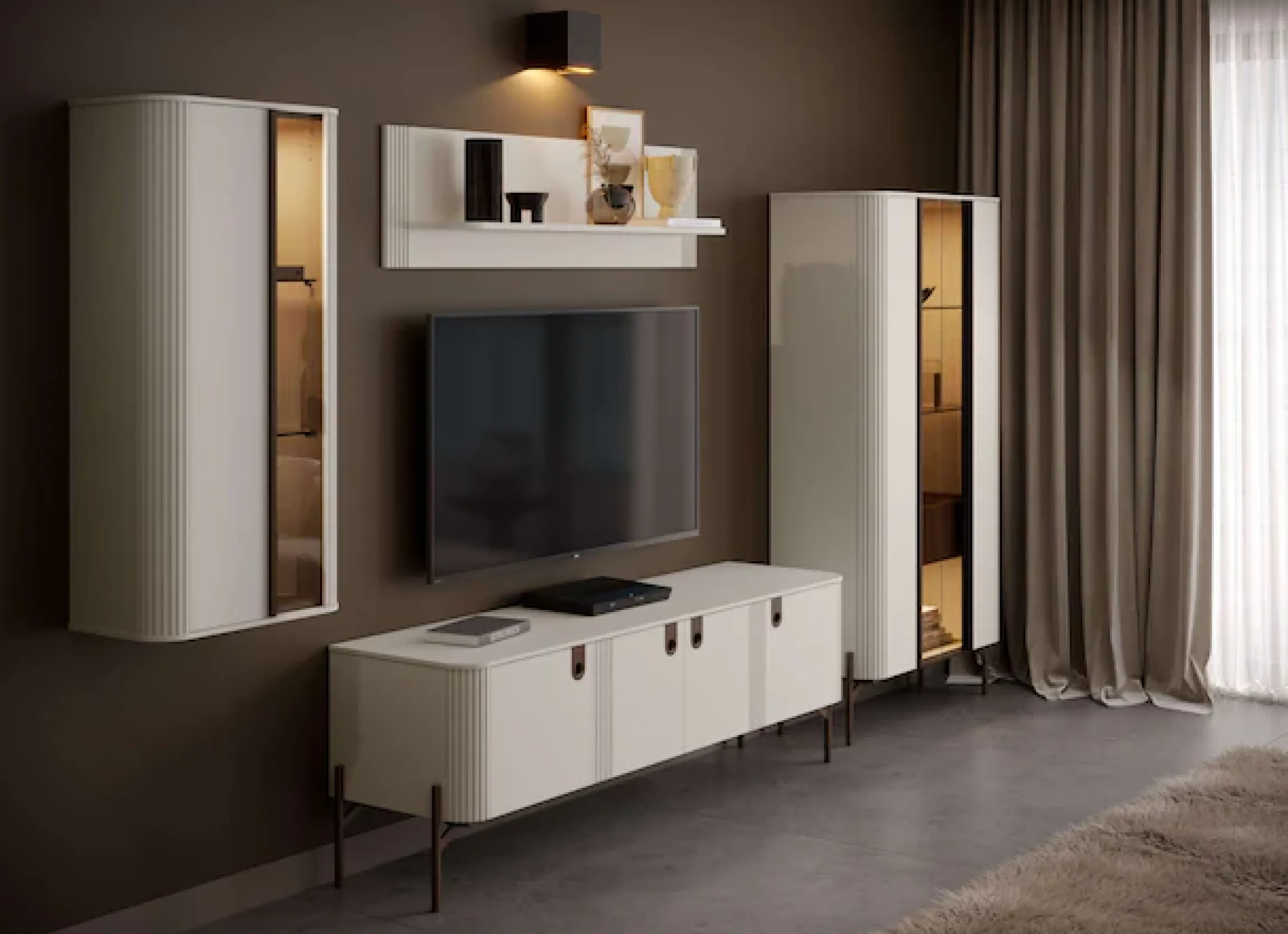 OTTO home Wandregal »Rondo Schwebendes Regal, Wandkonsole, Wandboard« UV lackiert, Ablageboden, Wandmontiert,Breite 140 cm
