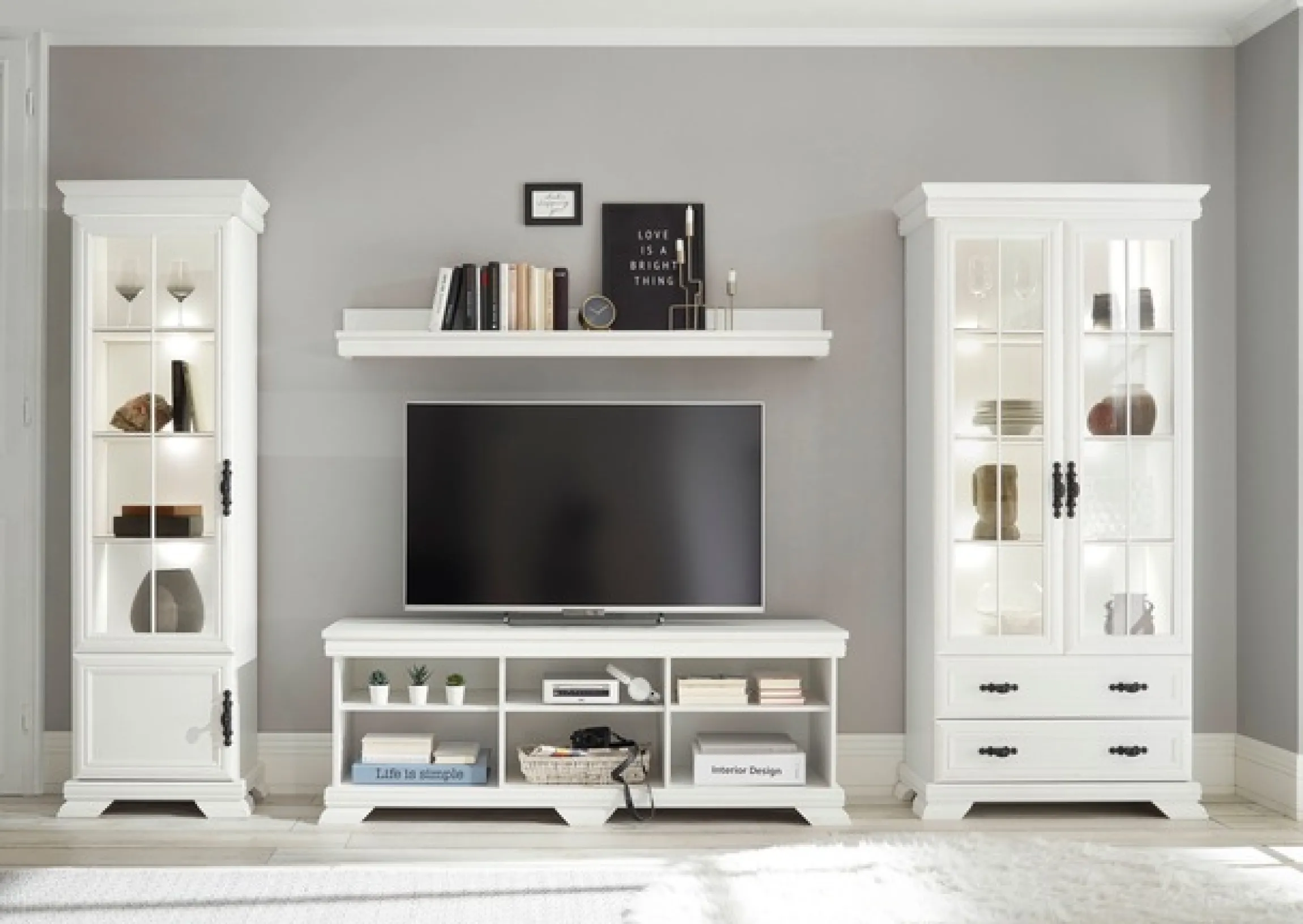 OTTO home Wandregal »Royal, elegantes Wandboard, Wandhalter mit Ablagefach, Hängeregal« im Laushausstil, vielseitig einsetzbar, 156 cm breit
