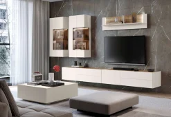 OTTO home Wandregal »Sky45« Mit Beleuchtung, lackiert mit wasserbasiertem UV-Lack