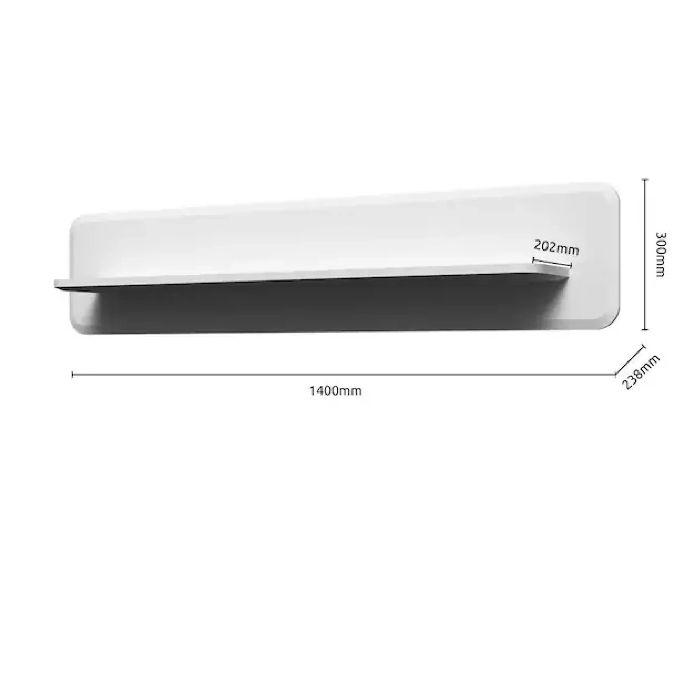 OTTO home Wandregal »Sofy Schwebendes Regal, Wandkonsole, Wandboard, LED-Beleuchtung« UV lackiert, Ablageboden, Wandmontiert,Breite 140 cm