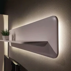 OTTO home Wandregal »Sofy Schwebendes Regal, Wandkonsole, Wandboard, LED-Beleuchtung« UV lackiert, Ablageboden, Wandmontiert,Breite 140 cm
