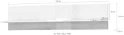 OTTO home Wandregal »Vida« (H/B): 32/140cm,UV lackiert, kratzfest, hochglänzend