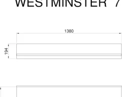 OTTO home Wandregal »Westminster, Wandboard im Landhausstil, Hängeregal, Wandhalter« mit Ablagefach, vielseitig einsetzbar, 138 cm breit