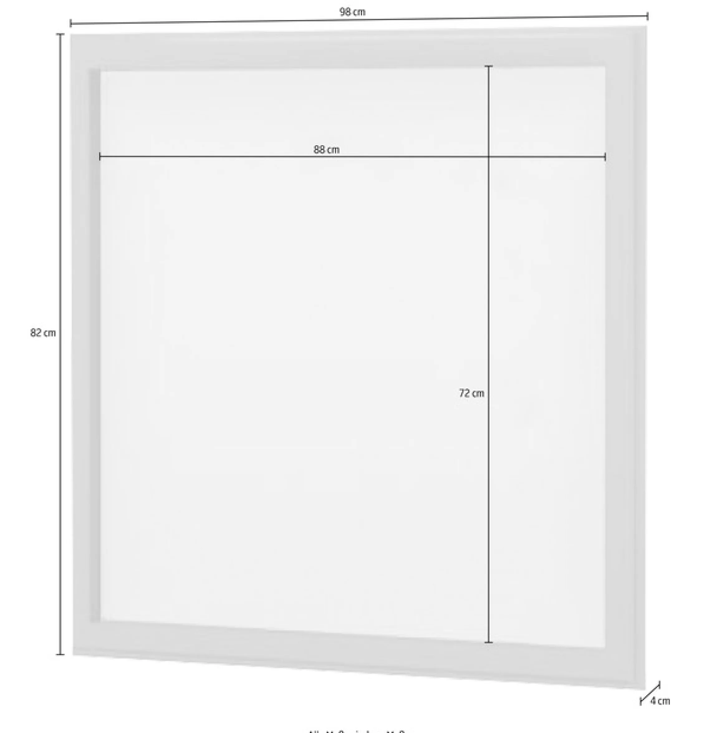 OTTO home Wandspiegel »Evergreen, Maße (B/T/H): 98/4/82 cm« mit Rahmen und schönen Profil im Landhausstil, FSC-zertifiziert