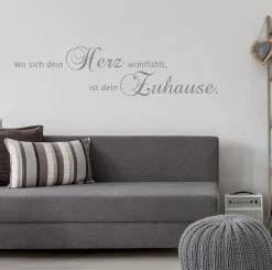 OTTO home Wandspruch »Wo sich dein Herz wohlfühlt, ist dein Zuhause« Wandaufkleber, selbstklebend, rückstandslos abziehbar, Sticker, Spruch
