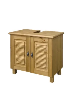 OTTO home Waschbeckenunterschrank »Rauna« aus massiver Kiefer, Breite 64 cm, Rillenoptik, made in EU