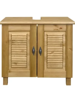 OTTO home Waschbeckenunterschrank »Rauna« aus massiver Kiefer, Breite 64 cm, Rillenoptik, made in EU