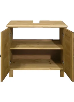 OTTO home Waschbeckenunterschrank »Rauna« aus massiver Kiefer, Breite 64 cm, Rillenoptik, made in EU