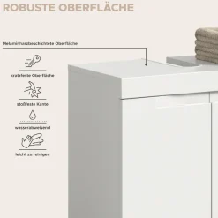 OTTO home Waschbeckenunterschrank »MAOI, Breite 60cm, 2 Türen, 2 Fächer, 1 Einlegeboden« Badezimmerschrank, Unterschrank, Kommode, WBU, Bad, Badezimmer