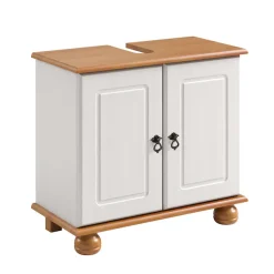 OTTO home Waschbeckenunterschrank »Finca« aus massivem Kiefernholz, Siphonausschnitt, Breite 62 cm, Höhe 55 cm
