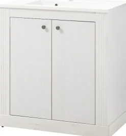 OTTO home Waschtisch »WESTMINSTER, Waschbeckenunterschrank inkl. Waschbecken, Metallgriffe« 1 Stk. tlg. in 2 Farben verfügbar, mit Stauraum, inkl. Waschbecken, Breite 80 cm