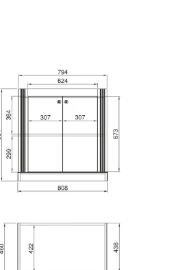 OTTO home Waschtisch »WESTMINSTER, Waschbeckenunterschrank inkl. Waschbecken, Metallgriffe« 1 Stk. tlg. in 2 Farben verfügbar, mit Stauraum, inkl. Waschbecken, Breite 80 cm