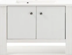 OTTO home Waschtisch »WESTMINSTER, Waschbeckenunterschrank inkl. Waschbecken, Metallgriffe« 1 Stk. tlg. in 2 Farben verfügbar, hängend, inkl. Waschbecken, Breite 80 cm