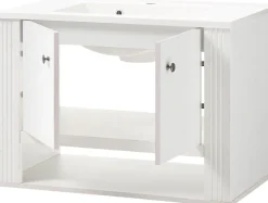 OTTO home Waschtisch »WESTMINSTER, Waschbeckenunterschrank inkl. Waschbecken, Metallgriffe« 1 Stk. tlg. in 2 Farben verfügbar, hängend, inkl. Waschbecken, Breite 80 cm