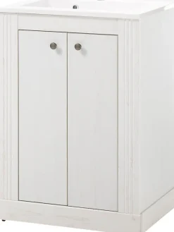 OTTO home Waschtisch »WESTMINSTER, Waschbeckenunterschrank inkl. Waschbecken, Metallgriffe« 1 Stk. tlg. in 2 Farben verfügbar, mit Stauraum, inkl. Waschbecken, Breite 60 cm