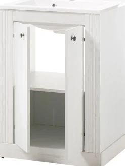 OTTO home Waschtisch »WESTMINSTER, Waschbeckenunterschrank inkl. Waschbecken, Metallgriffe« 1 Stk. tlg. in 2 Farben verfügbar, mit Stauraum, inkl. Waschbecken, Breite 60 cm