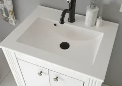 OTTO home Waschtisch »WESTMINSTER, Waschbeckenunterschrank inkl. Waschbecken, Metallgriffe« 1 Stk. tlg. in 2 Farben verfügbar, mit Stauraum, inkl. Waschbecken, Breite 60 cm