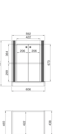 OTTO home Waschtisch »WESTMINSTER, Waschbeckenunterschrank inkl. Waschbecken, Metallgriffe« 1 Stk. tlg. in 2 Farben verfügbar, mit Stauraum, inkl. Waschbecken, Breite 60 cm