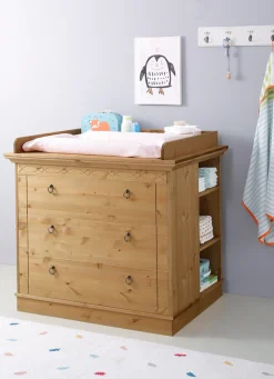 OTTO home Wickelkommode »Indra, Landhausstil, viel Stauraum« FSC® zertifiziertes Massivholz, inklusive Unterbauregal und Aufsatz 100 cm