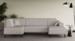OTTO home Wohnlandschaft »ARROS U-Form mit Wellenunterfederung, Maße B/T/H: 300/163/81 cm« incl. Zierkissen, mit Recamiere links/rechts bestellbar, auch in Cord