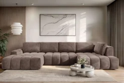 OTTO home Wohnlandschaft »AZITA U-Form, Breite 363 cm - OTTO. Verlässliche Qualität.« wahlweise als Schlafsofa mit Bettkasten, Bubble-Optik