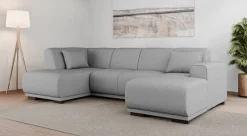OTTO home Wohnlandschaft »BORNHOLM U-Form mit Recamiere rechts/links, B/T/H: 300/162/85 cm« U-Form mit Wellenunterfederung, Recamiere rechts oder links bestellbar