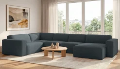 OTTO home Wohnlandschaft »Clayton Breite 371 cm, U-Form« in einem trendigen Cord-Bezug, verschiedene Kombinationen verfügbar
