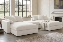 OTTO home Wohnlandschaft »Cosy Lounge U-Form, Breite 385 cm« Mega-Sofa mit Cordstoff bezogen, mit Federkern & 5 Zierkissen